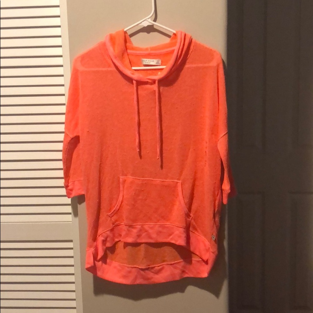 Neon orange hoodie (never worn)